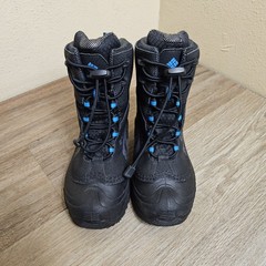 Columbia Buga Boot Plus IV Omni-Heat 400g Black Blue BY5955-010 Youth Size 1
