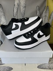 Nike Air Force 1 GS Black/White Mesh Size 6.5Y (HJ9201-001)