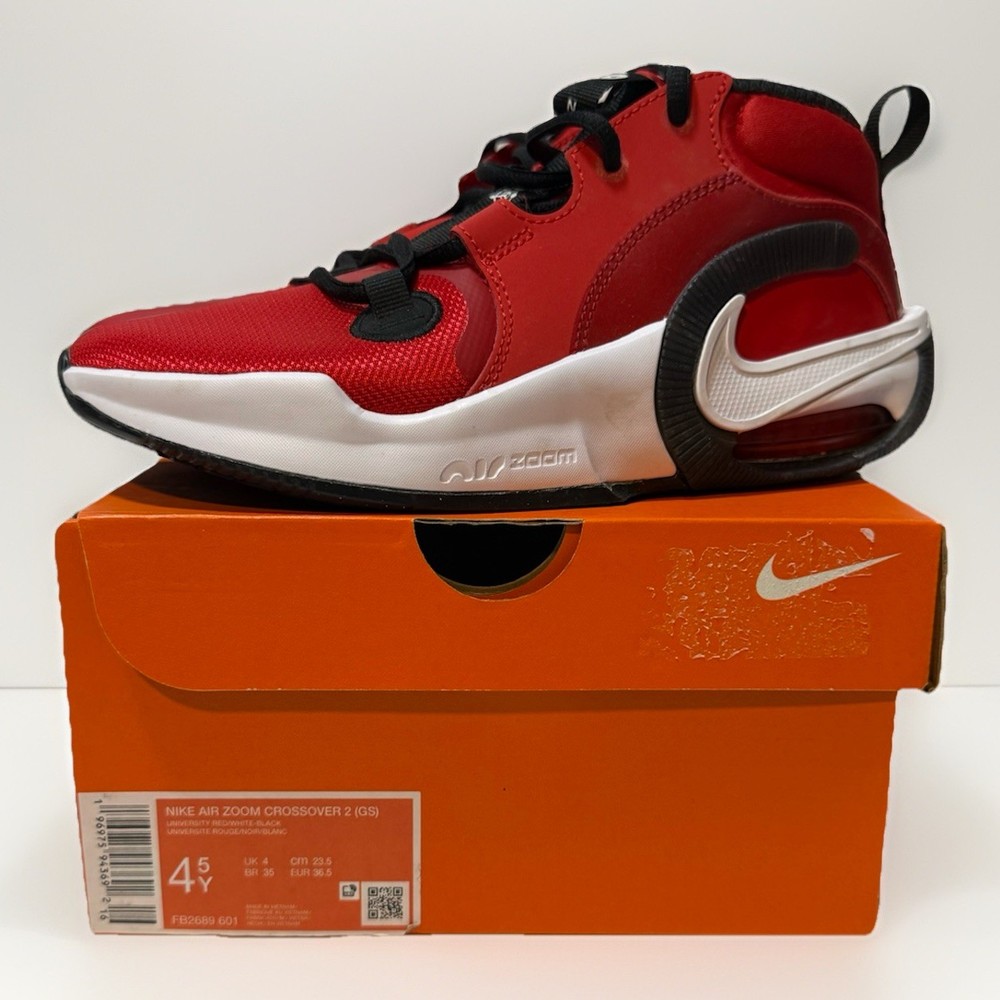 Nike Air Zoom Crossover 2 GS Red Black Shoes Youth 4.5Y FB2689-601