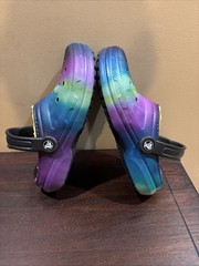 Crocs Classic Lined Clogs J 2 Kids Aurora Tie Dye Fuzzy Lined Slip On Shoes J2