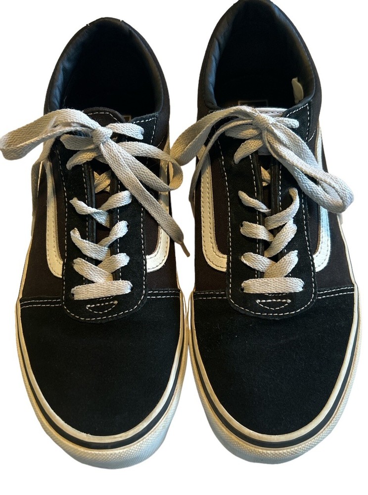 VANS OLD SKOOL BLACK/WHITE CLASSIC BOYS GIRLS KIDS US YOUTH SIZE 7