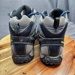 Merrell Hilltop Ventilator Mid Hiking Boots Unisex Kids Grey Blue US 4