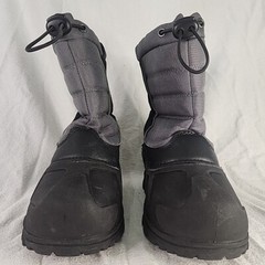 Boots Kid 3 Itasca Insulated Waterproof Canvas & Rubber Winter Snow Grey & Black