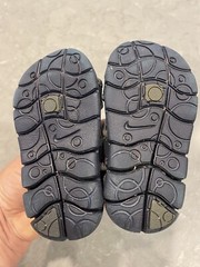 Nike Sunray Kids Sandals Navy Gray Size US 4C EUC 344636