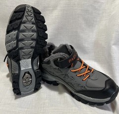 Children Hook & Loop Printed Design Fur Lined Shoes Boy Or Girl Size 35/3