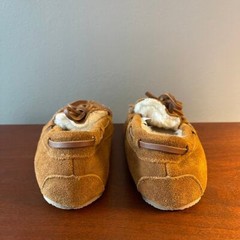 J. Crew Crewcuts Kids Sherpa Suede Lodge Slippers Kids Size 11