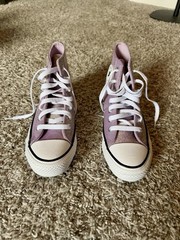 Converse Chuck Taylor All Star Disco Lilac High Top Sneakers A14333C Y Size 3.5