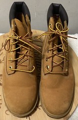 Timberland Junior 6″ Premium Waterproof Boots Wheat Nubuck 12909 Size 6M
