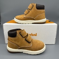 Timberland Toddle Tracks Hook Loop Wheat Nubuck Leather Boots Toddler Size 5 New