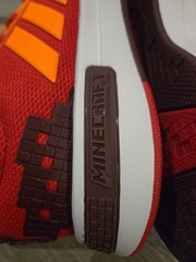 Adidas Minecraft Pro J Red Orange Black Youth Size 5.5 Women 7 JR1968 Box