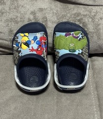 Crocs Marvel Super Hero Squad Kids 6/7 Pre-Owned Spiderman Wolverine Hulk