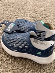 Rugged Shark Essential Kids Slip-On Breathable Lightweight Speckled Blue/White 8