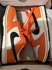 Little Kid’s Nike Dunk Low Phantom/Black-Safety Orange Size 3Y (DH9756 003)