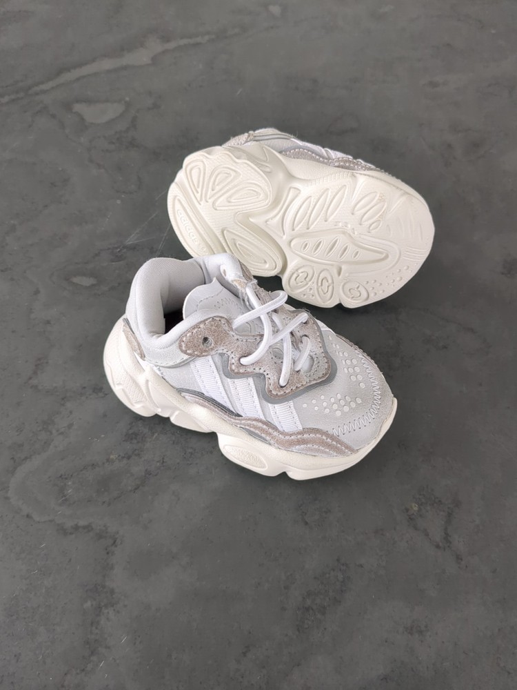 Adidas Ozweego Kids Shoes Size 3K White Silver Infant Toddler Sneakers