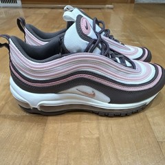 Nike Air Max 97 GS 921522-200 Pink Brown White Unisex Kids Sneakers 6Y Mesh