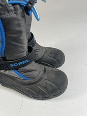 Sorel Flurry Grey Blue Removable Liners Snow Boots Youth Sz 3 Style NY1885-078