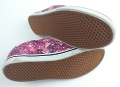 VANS TB4R Purple/Pink Galaxy Space Print Canvas Children Sz 3 EUC