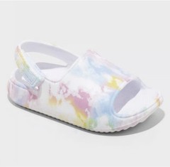 NWT Cat & Hack Beck Footbed Sandals Rainbow Tie Dye Comfort Summer Shoes Girls 9