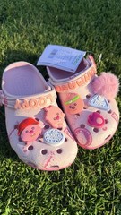 Crocs X Zanmang Loopy Classic Clog Pink Kids Size C13