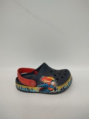Kid’s Croc’s Superman Gotham City Slip On Shoes Comfort Sandals Clogs Sz 6-7