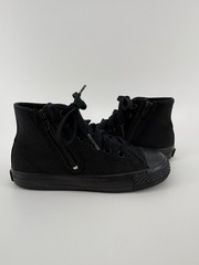 Converse Blackout Chuck Taylors All-Star High-Top Kids Size 12 Canvas Sneakers