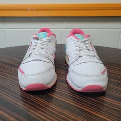 Reebok Classic Size 5.5 Leather Ripple ATI Retro 80s Neon White/Pink/Yellow