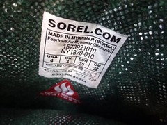 Sorel Youth Size 4Y US Black Waterproof Outdoor Winter Snow Boots