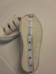 Lefties White Canvas Sneakers Triple Strap Kids Shoes . US 11.5-12