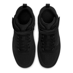 Big Kid’s Nike Court Borough Mid 2 (GS) Black Nubuck CW5867 001