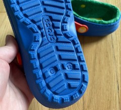 Crocs Classic Lined Clogs Shoes Kids Blue Blue/Green/Orange Size C12