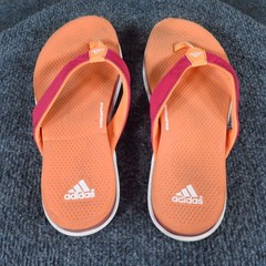 Adidas Supercloud Plus Kids Flip Flop Sandals Size 5 Casual Beach Orange Pink