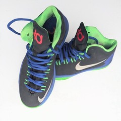 Nike KD 5 GS ‚Black Poison Green Hyper Blue Sneakers Youth 4.5