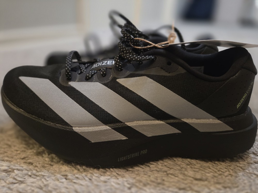 Adidas Adizero Evo SL Black Silver Reflective KK3653 GS 4Y Unisex Kids Women
