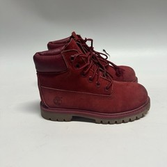 Timberland Red Suede 6 Inch Premium Toddler Boots Size 11 Streetwear Nubuck Shoe