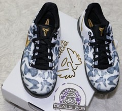Nike Kobe 8 Protro Mambacita PS White Black Gold FN0267-102 Kids Size 12.5C NEW
