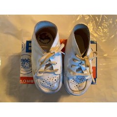 Vintage Buster Brown White Leather Baby Toddler Shoes Orig. Box