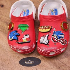 Crocs x SEGA Sonic the Hedgehog Clogs Kids Size C8 Red Limited Edition 2023