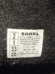 SOREL Yoot Pac Navy Nylon Waterproof Fleece Lined Kids Snow Boots Sz 2 MSRP $90