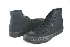 CONVERSE CHUCK TAYLOR ALL STAR 3S121 BLACK MONO CANVAS CASUAL SHOE LITTLE KIDS