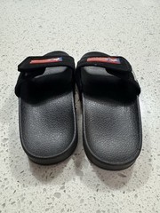 Puerto Rico Slide Sandals Snap Closure Child Size 13 Black