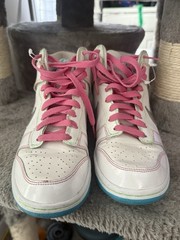Nike Dunk High GS White Metallic Silver Pink