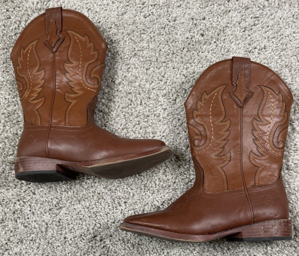 Roper Little Kid Texson Boot Brown Western Cowboy Size 2 – Flaws Read