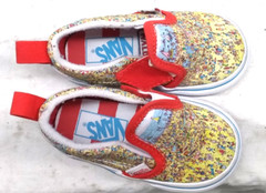 Vans Off The Wall Where’s Waldo Toddler Sneaker Shoes Size 4 Great Shape