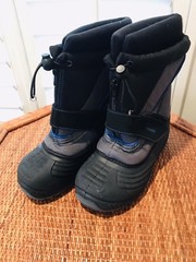 Buster Brown Chill Chasers Size 2 Medium Gray Blue Snowboots Kids Youth