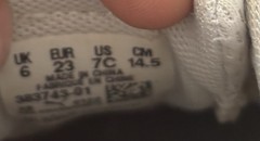 Toddler Puma White Sneaker Size US7C UK6 14.5CM