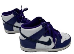 Nike Dunk High Sneakers DH9753-100 Electro Purple/Navy/White Shoes Youth Size 1Y