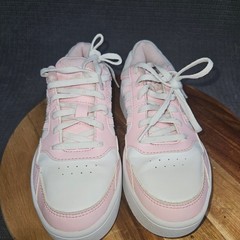 Adidas Hoops 3.0 Low Platform Sneakers Unisex Kids Pink White Lace Up