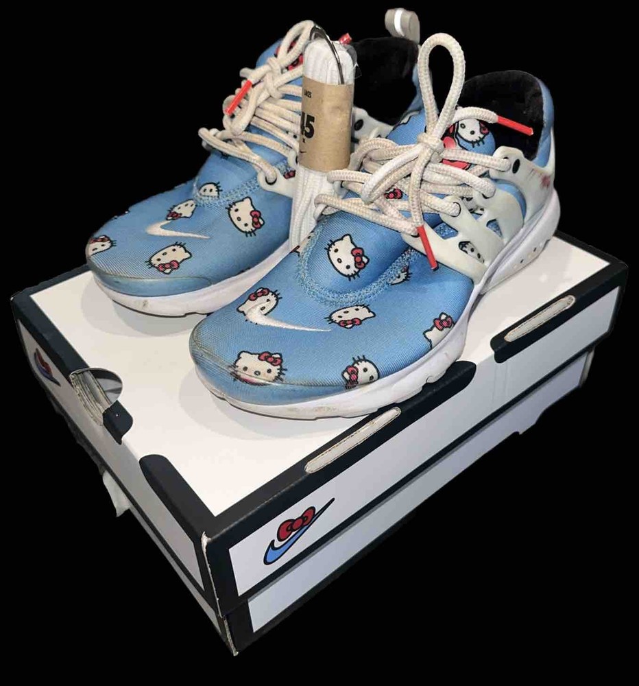 NIKE Air Presto x HELLO KITTY Low University Blue DH7780-402 Kids Shoes 3Y USED