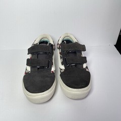 VANS Autism Acceptance ComfyCush Old Skool Size 2.5 Red Black White Hook & Loop