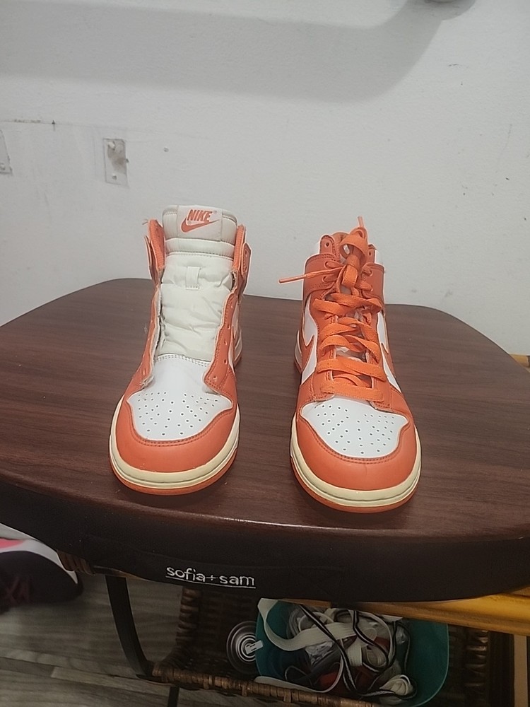 Nike Dunk High 2009 Syracuse Orange Blaze Size 4.5Y Shoes